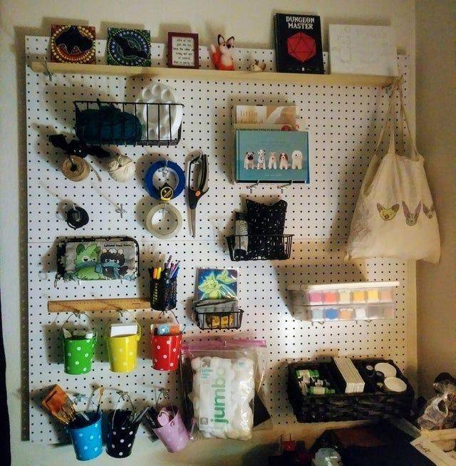 pegboard organized