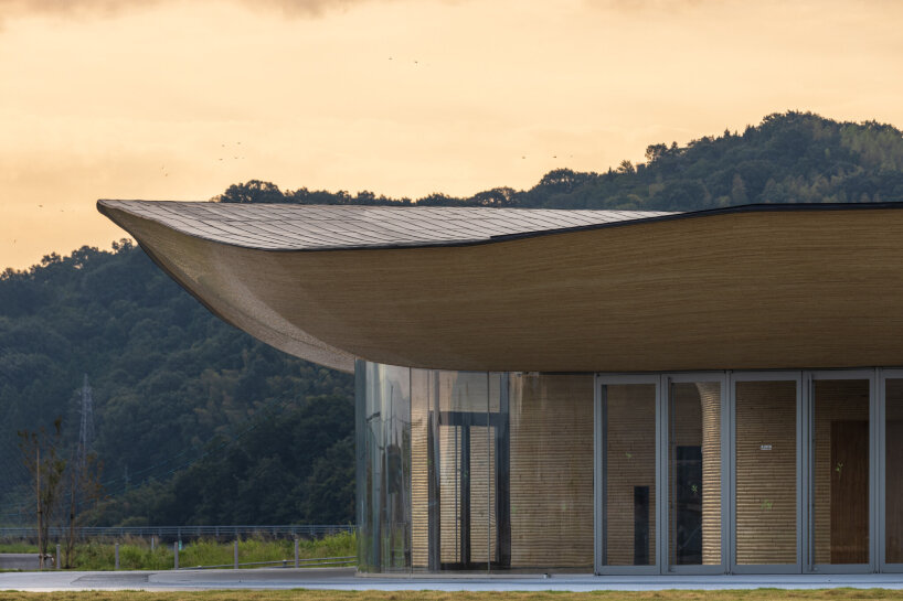 local bamboo shapes kengo kuma's disaster prevention and community facility in mabi, japan