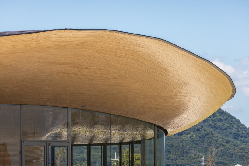 local bamboo shapes kengo kuma's disaster prevention and community facility in mabi, japan