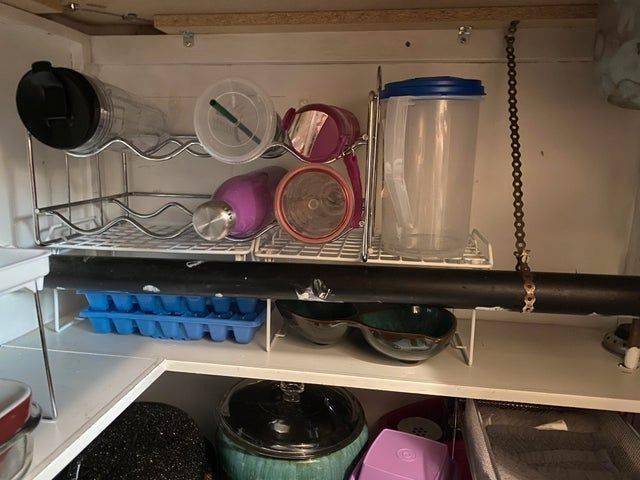 cabinet under sink organized