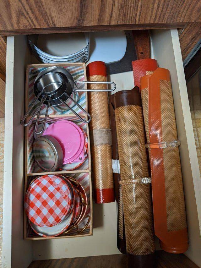 organized baking drawer