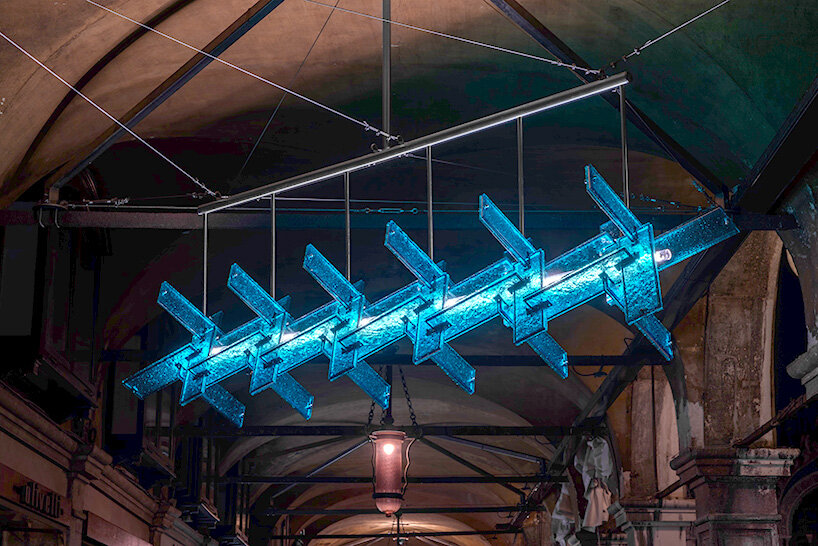 kengo kuma, philippe starck, and more illuminate venice with murano glass chandeliers