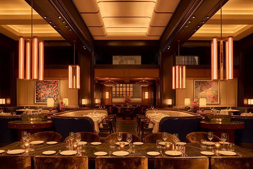 la tête d'or: david rockwell curates daniel boulud's new NYC restaurant with warm opulence