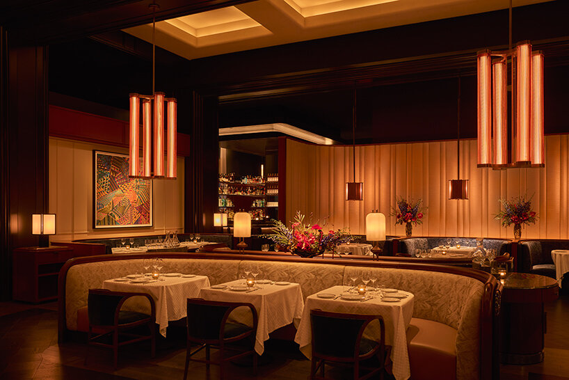 la tête d'or: david rockwell curates daniel boulud's new NYC restaurant with warm opulence